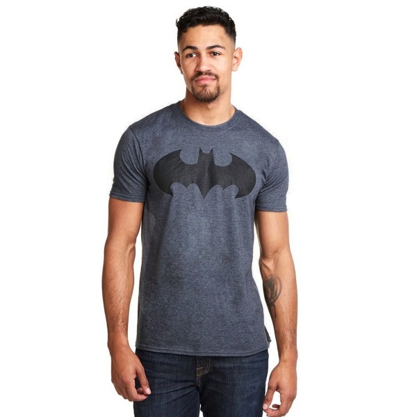 Batman Mens Mono Heather T-Shirt XL Dark Heather Dark Heather XL