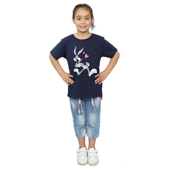 Looney Tunes Girls Bugs Bunny In Love Bomull T-shirt 12-13 År Navy Blue 12-13 Years