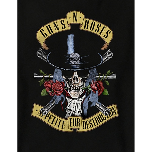 Amplified Womens/Ladies Top Hat Skull Guns N Roses T-Shirt Klänning Charcoal XXL