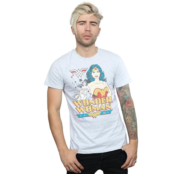 DC Comics Herr Wonder Woman Posing T-shirt L Sports Grey Sports Grey L