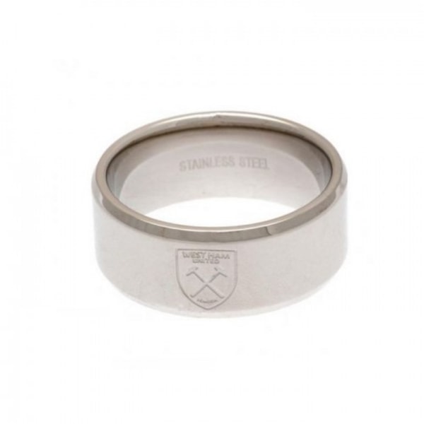 West Ham United FC Rostfritt stålband Ring X Silver Silver X