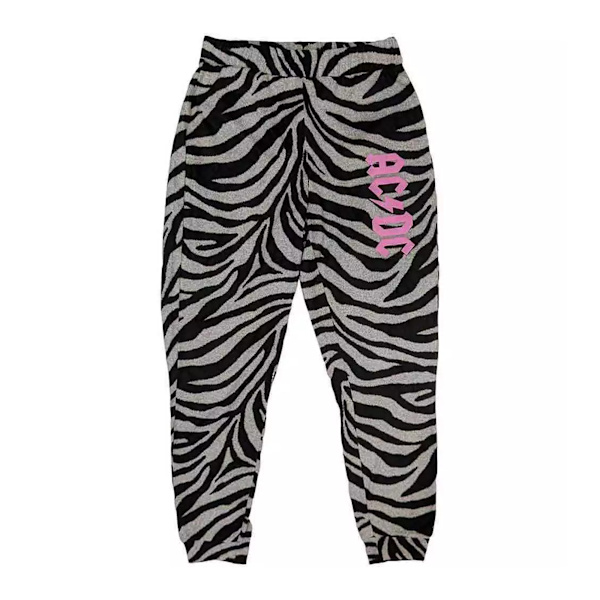 AC/DC Dam/Dam Zebra Print Logo Lång Pyjamas Set XS Svart/Vit Black/White XS