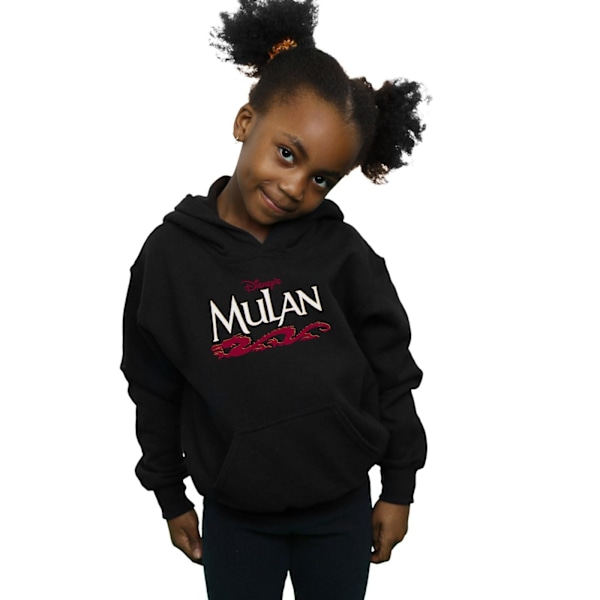 Disney Girls Mulan Script Hoodie 5-6 år Svart Black 5-6 Years