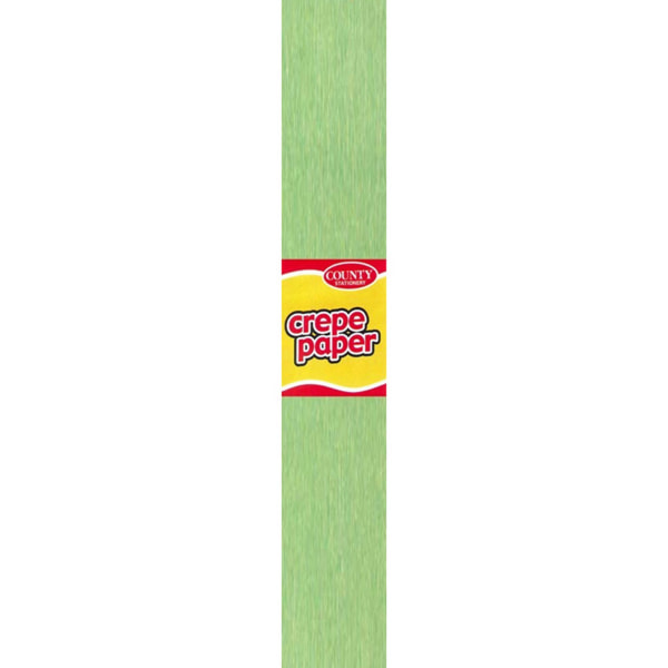 County Crepe Papers (12-pack) 1,5 m x 50 cm Ljusgrön Light Green 1.5m x 50cm