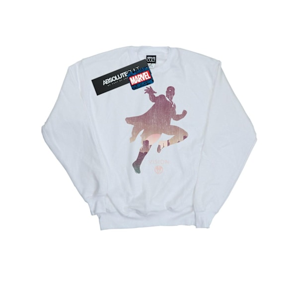 Marvel Boys Vision Silhouette Sweatshirt 9-11 år Vit White 9-11 Years