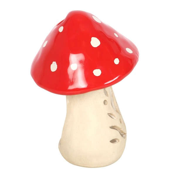 Något Annorlunda Keramisk Svamptvärljus Hållare En Storlek Red/White One Size