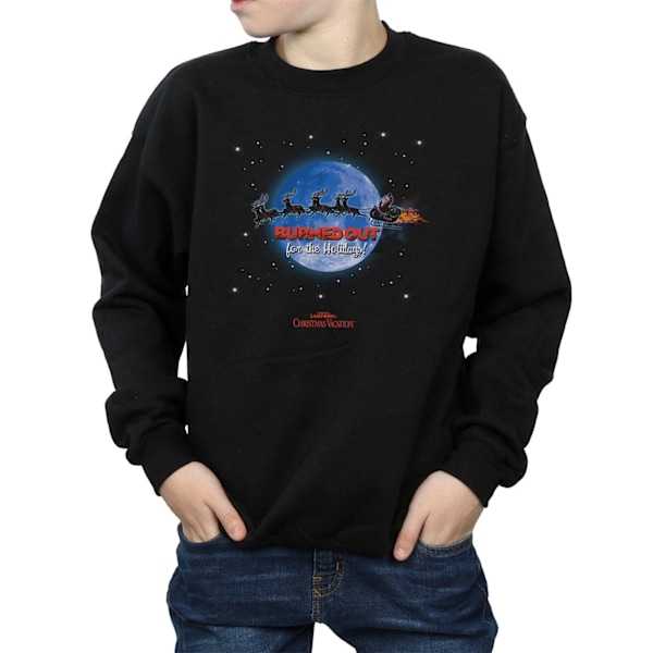 National Lampoon's Christmas Vacation Boys Burned Out Sweatshirt Black 5-6 Years