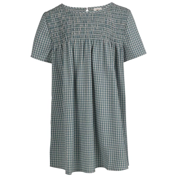 Trespass Dam/Damer Candice Gingham Smock Top M Storm Blue Storm Blue M