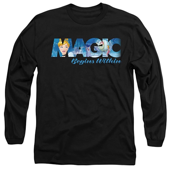 Cinderella Unisex Vuxen Magic Begins Within T-Shirt M Svart Black M