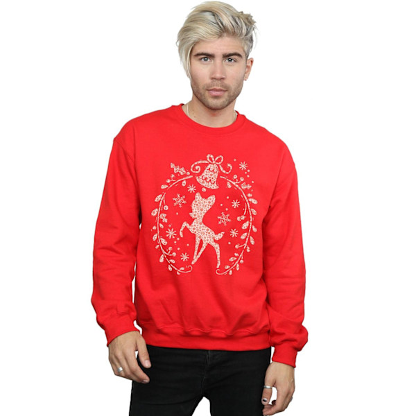 Disney Herr Bambi Julkrans Sweatshirt S Röd Red S