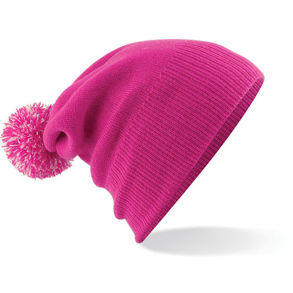 Beechfield Girls Snowstar Duo Extreme Vintermössa One Size Fuchs Fuchsia/Off White One Size