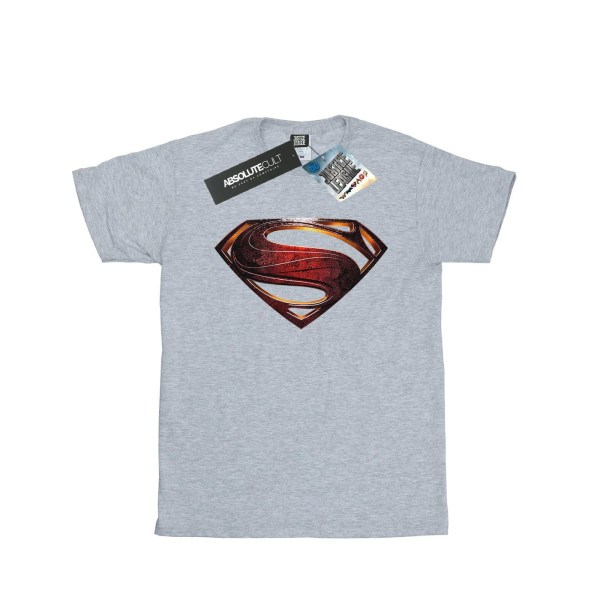 Superman Herr Logotyp bomull T-shirt XXL Sports Grey Sports Grey XXL