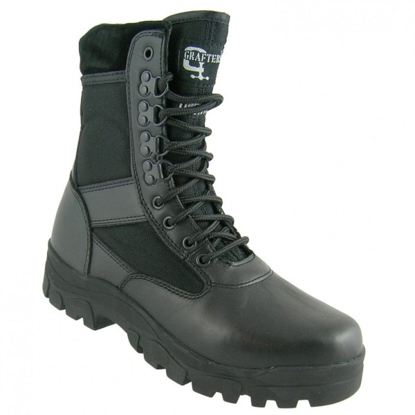 Grafters Herr G-Force Thinsulate Fodrade Combat Boots 6 UK Svart Black 6 UK