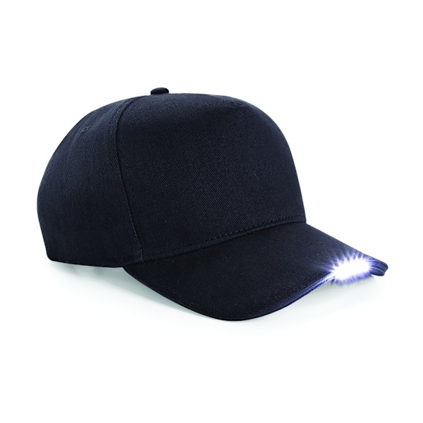 Beechfield LED-ljus Baseball Cap One Size Svart Black One Size