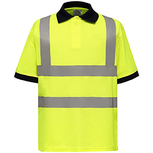 Yoko Hi-Vis kortärmad poloskjorta / Herrarbetskläder 3XL Hi-Vis Hi-Vis Yellow 3XL