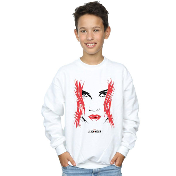 Marvel Boys Black Widow Movie Close-Up Sweatshirt 12-13 år W White 12-13 Years