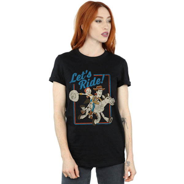 Disney Dam/Damer Toy Story 4 Let´s Ride Bomull Boyfriend T- Black 3XL