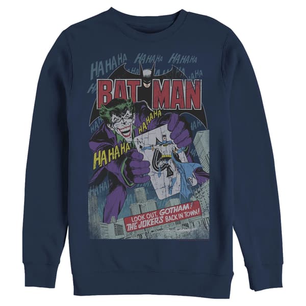 Batman Herr Joker Sweatshirt M Vit White M