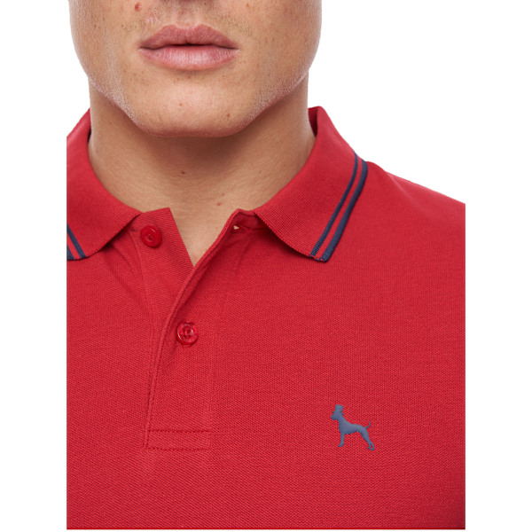 Bewley & Ritch Herr Upwood Poloskjorta M Röd Red M