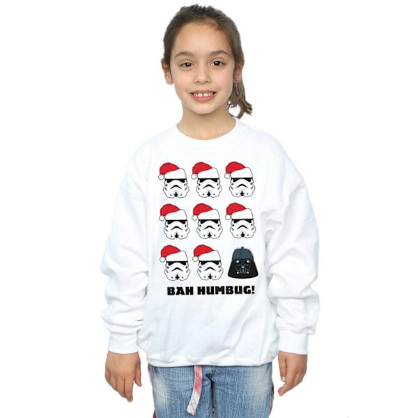 Star Wars Girls Jul Humbug Sweatshirt 5-6 År Vit White 5-6 Years