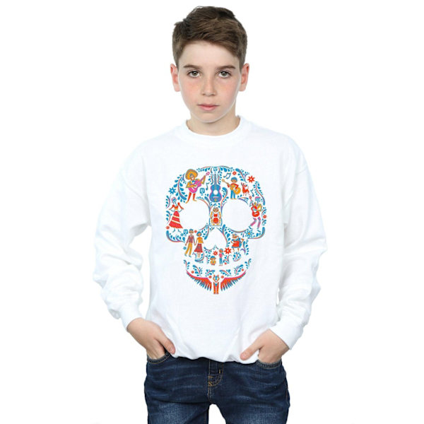 Disney Boys Coco Skull Pattern Sweatshirt 12-13 år Vit White 12-13 Years