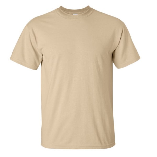 Gildan Ultra Cotton T-shirt med kort ärm för män, S, Tan Tan S