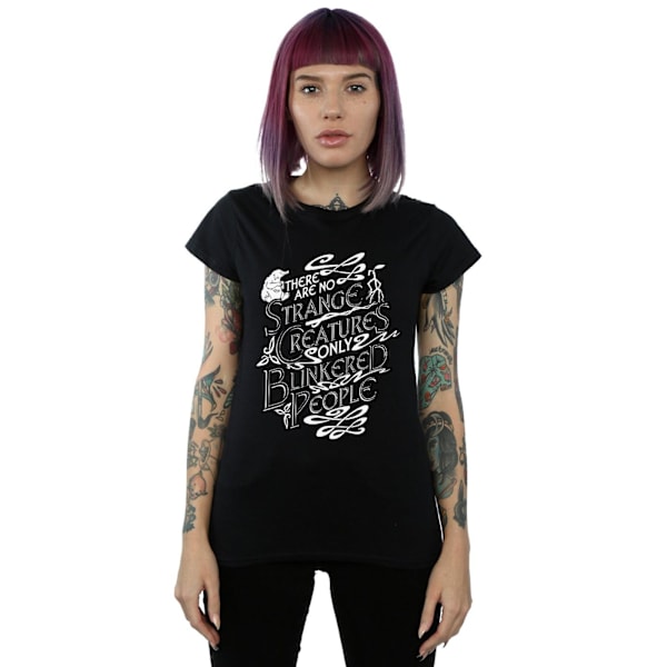 Fantastiska vidunder Kvinnor/Damer Konstiga varelser Bomull T-shirt Black S
