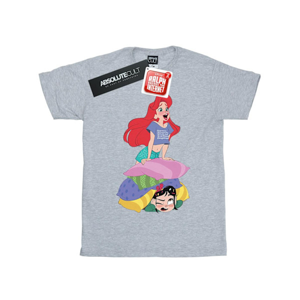 Disney Dam/Damer Wreck It Ralph Ariel Och Vanellope Bomull Sports Grey XXL