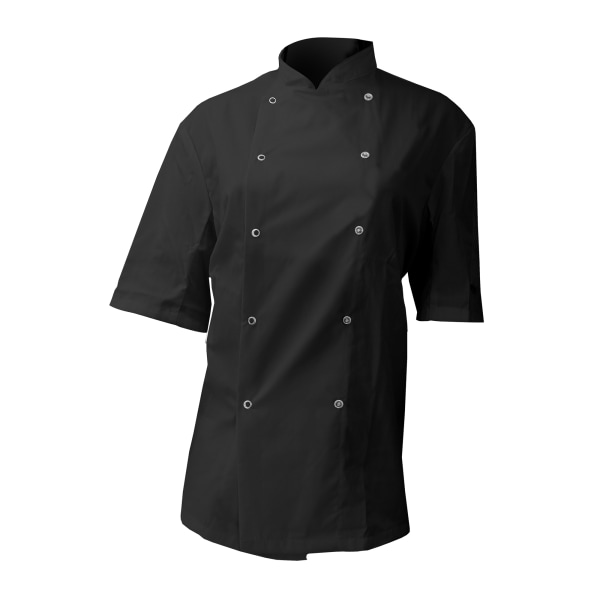 Dennys AFD Herr Chefs Jacka / Chefswear 2XL Svart Black 2XL