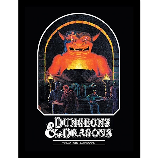 Dungeons & Dragons Monster inramad affisch 40cm x 30cm Multicolou Multicoloured 40cm x 30cm