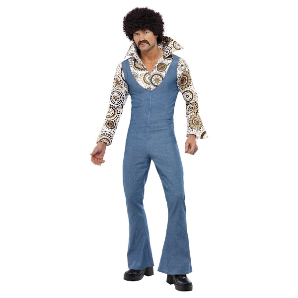 Smiffys Herr Groovy Dancer Kostym L Blå Blue L