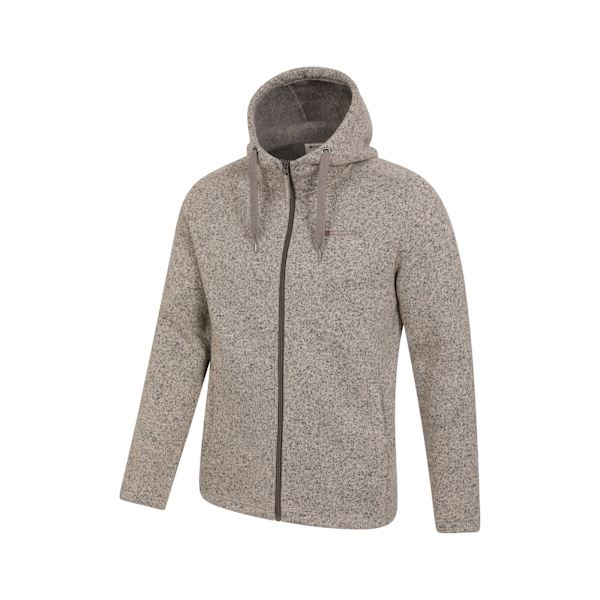 Mountain Warehouse Mens Nevis Fleece Full Zip Hoodie M Beige Beige M
