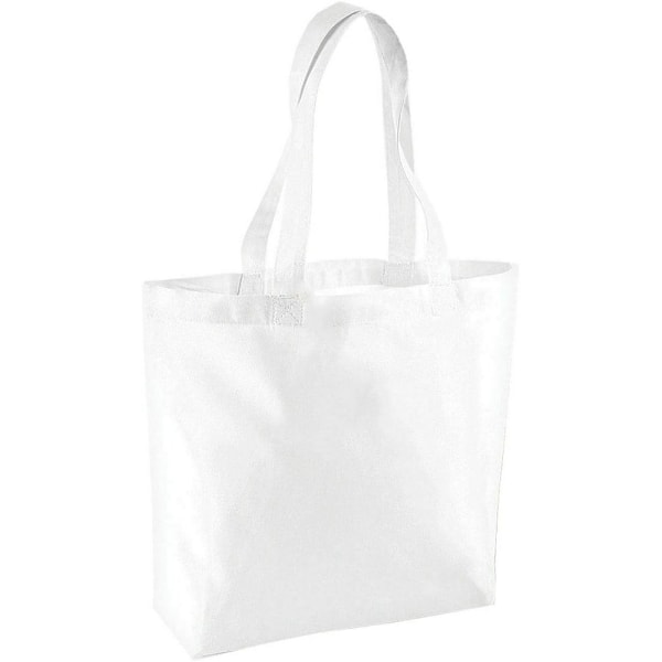 Brand Lab Ensfärgad Ekologisk Oversize Tygväska One Size Vit White One Size
