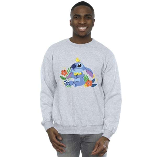 Disney Herr Lilo & Stitch Fåglar Sweatshirt XL Sports Grey Sports Grey XL