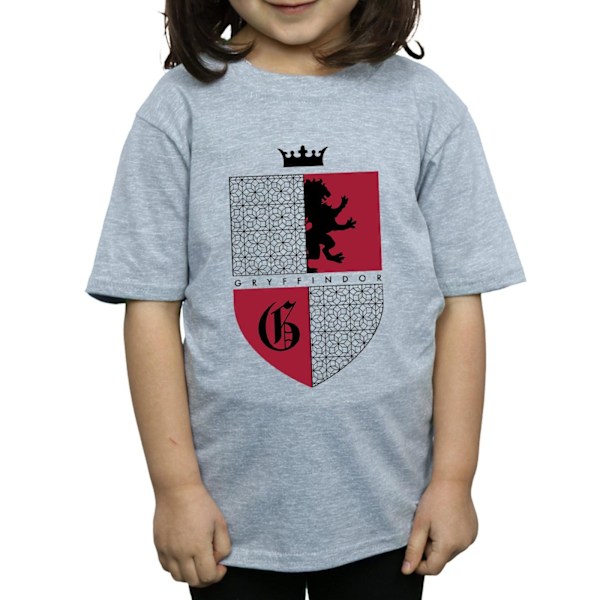 Harry Potter T-shirt för flickor med Gryffindors emblem i bomull, 7-8 år, S Sports Grey 7-8 Years