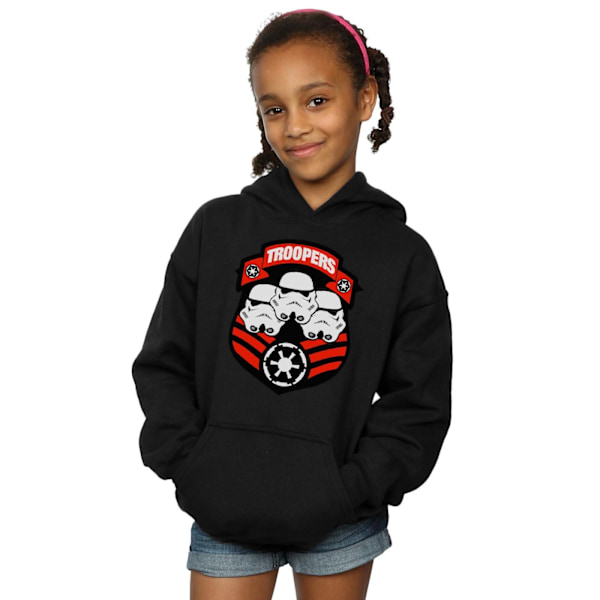 Star Wars Stormtrooper Troopers Hoodie för flickor 7-8 år Svart Black 7-8 Years