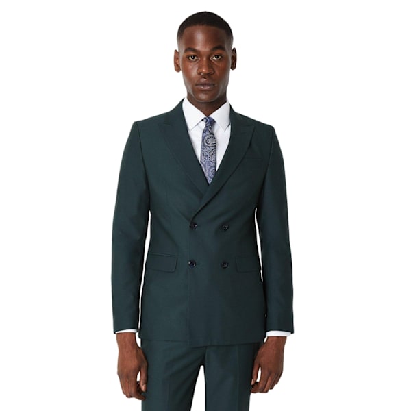 Burton Herr Dubbelknäppt Smal Kostymjacka 38L Mörkgrön Dark Green 38L