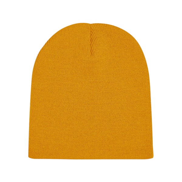 Beechfield Plain Basic Knitted Winter Beanie Hat One Size Mustard Mustard One Size