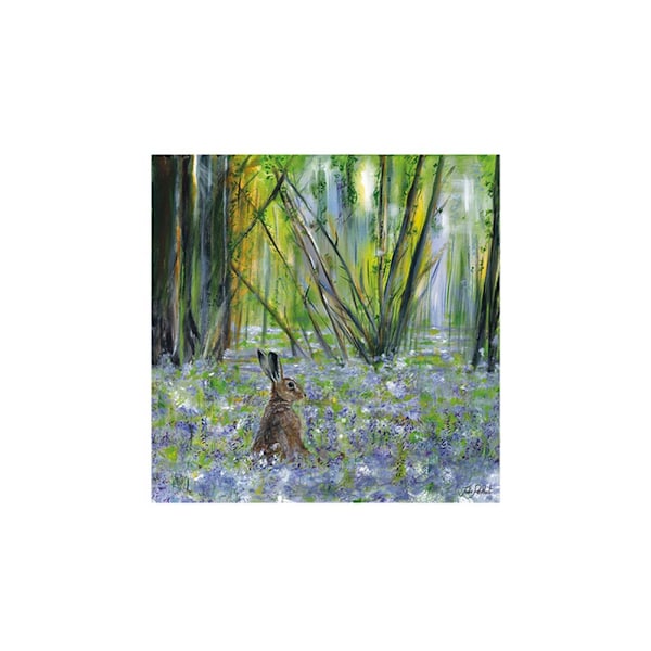 Julia Pankhurst Spring Hare Poster 30cm x 30cm Grön/Lila Green/Purple 30cm x 30cm