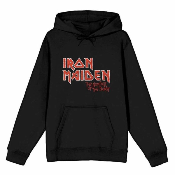 Iron Maiden Unisex Vuxen Number Of The Beast Album Logo Hoodie Black M