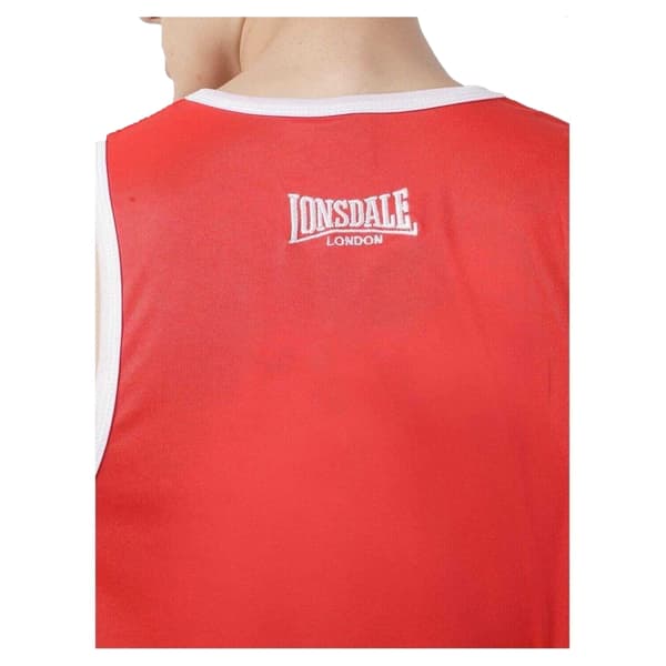 Lonsdale Boxningsväst för män M Röd/Vit Red/White M