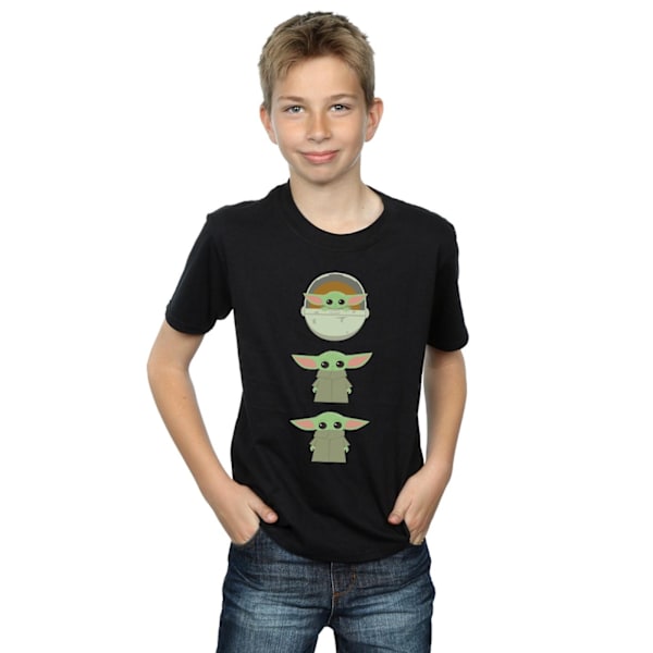 Star Wars The Mandalorian The Child Posing T-shirt för pojkar 5-6 år Black 5-6 Years