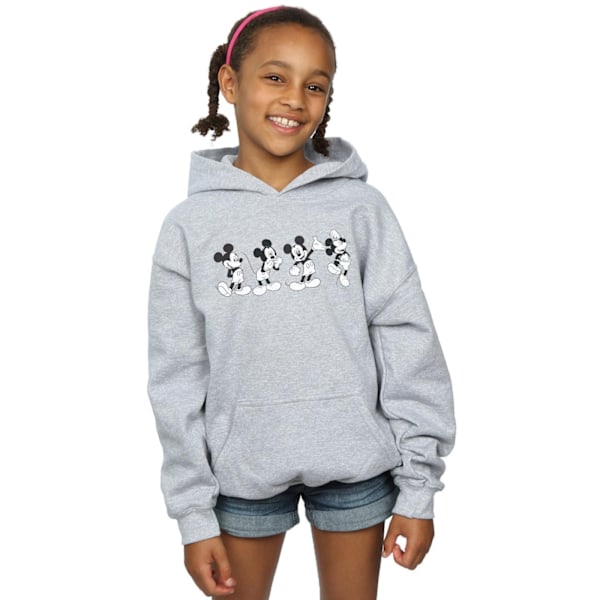 Disney Girls Mickey Mouse Fyra Känslor Hoodie 9-11 År Sport Sports Grey 9-11 Years