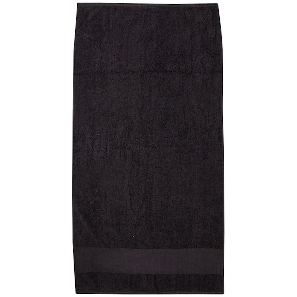 Towel City Tryckbar Kant Handduk En Storlek Svart Black One Size