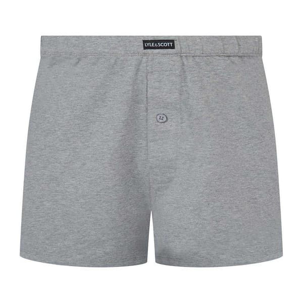 Lyle & Scott Herrars Enfärgade Jersey Stickade Boxershorts (3-pack) S Grey/Blue S
