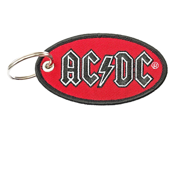 AC/DC Oval Logo Nyckelring One Size Röd/Svart Red/Black One Size