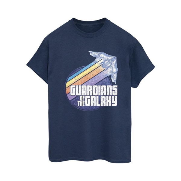 Guardians Of The Galaxy Dam/Ladies Badge Rocket Cotton Boyfr Navy Blue XL