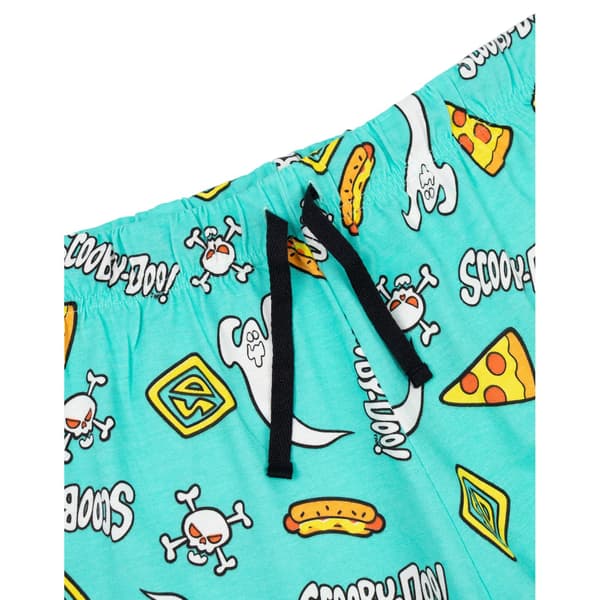 Scooby Doo Pyjamas för män, kortärmad, lång, L, svart Black/Blue L