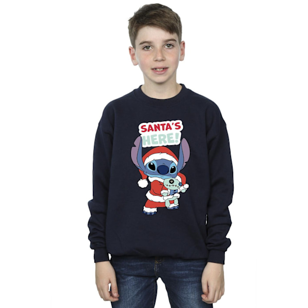 Disney Boys Lilo & Stitch Santa´s Here Sweatshirt 12-13 år N Navy Blue 12-13 Years