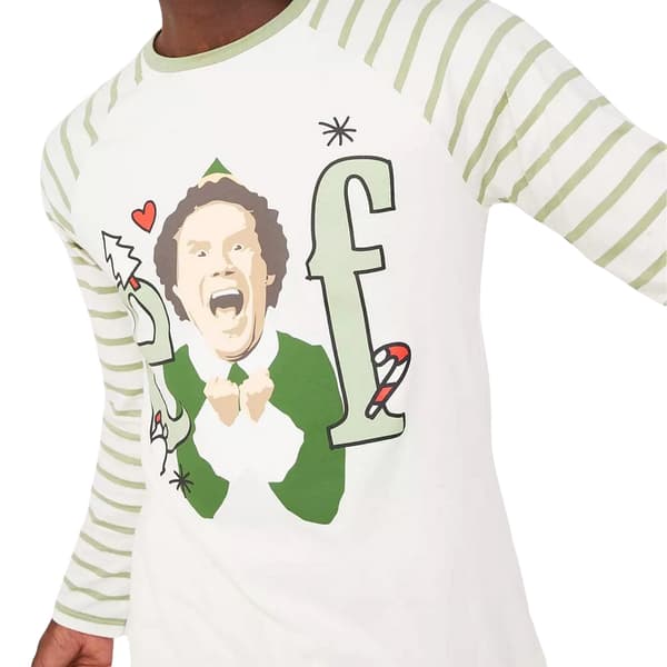 Elf Herr Randig Långärmad Lång Pyjamasset S Vit/Grön White/Green S